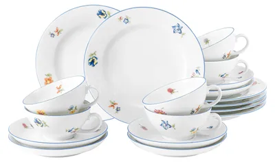 Obrázok produktu pre 18-dielna tradičná súprava porcelánového čajového servisu