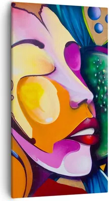 Produktbild von Bild auf Leinwand - Leinwandbild - Abstraktion modern - 55x100cm - Wand Bild - Wanddeko - Leinwanddruck - Bilder - Kunstdruck - Wanddekoration - Leinwand bilder - Wandkunst - PA55x100-3521