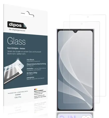 Zdjęcie produktu dla 2 folie ochronne matowe do telefonu Oukitel C61 Pro - folia antywstrząsowa 9H, wykonana z tworzywa sztucznego przypominającego szkło