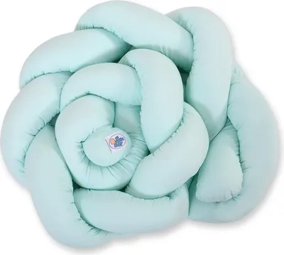 Produktbild von Flätat Schutzpolster für Babybett aus Naturfaser mintgrün 180 cm Knot Pillow