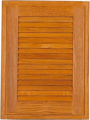 Image de ARC Marine Porte persienne en teck avec cadre 38 x 50,5 cm