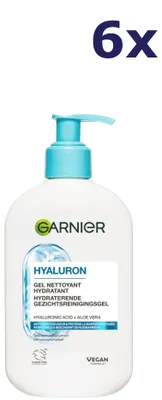 Productafbeelding van 6x Garnier SkinActive Reinigingsgel Hyaluronzuur en Aloë Vera 250ml