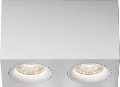 Immagine prodotto di Plafoniera Maytoni Slim C013CL-02W | A 2 luci, GU10, dimmerabile, bianca, 50 W