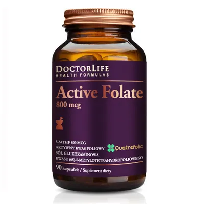 Obrázok produktu pre Foligaina Active - Výživový doplnok s Aktívnym Kyselinou listovou 800mcg, 90 kapsúl