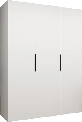 Produktbild von MEBLE KRYSPOL, Kleiderschrank, Schrank 150 cmx202x52, Weiß, Schwarz