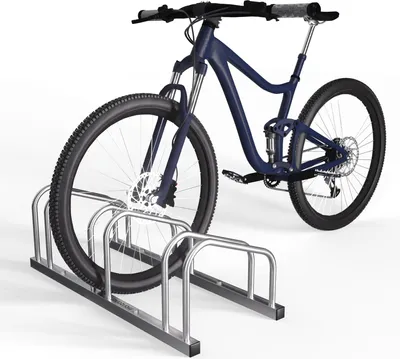 Image de MONZANA® Râtelier 3 vélos métal support de rangement pneu 65 mm max range-vélos support rangement vélo VTT enfants BMX