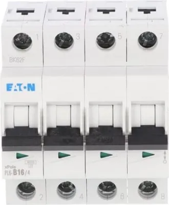 Produktbild von Leitungsschutzschalter 4P B 16A 6kA AC PL6-B16/4 166494