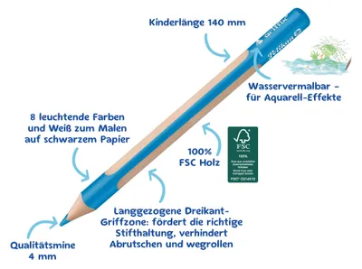 Produktbild von Pelikan 700856, Schwarz, Blau, Braun, Grün, Orange, Pink, Rot, Weiß, Gelb, 9 Stück(e)