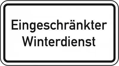 Produktbild von Dreifke® Schild I Hinweisschild Eingeschränkter Winterdienst, Aluminium RA0, ...