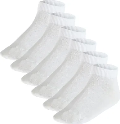Produktbild von FALKE Kinder Sneakersocken, 6er Pack - Happy, Kurzsocken, einfarbig Weiß 23-26