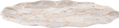Produktbild von Present Time – Waved Oval großes Tablett – Braun