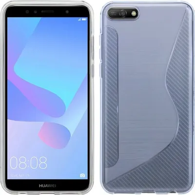 Produktbild von Huawei Y5 2018 Handy Silikon Schutzhülle Cover Case Schwarz Transparent