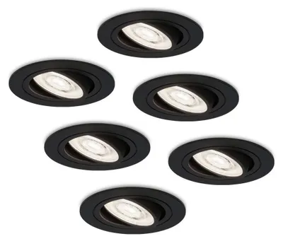 Produktbild von hoftronic LED Einbaustrahler 3,8W 270lm 6000K Schwarz Dimmbar Schwenkbar