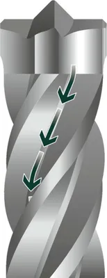 Produktbild von Metabo 623245000, Rotationshammer, Steinbohrer, Drehung der rechten Hand, 2,5 cm, 520 mm, Beton