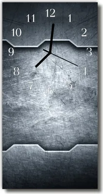 Produktbild von Tulup Glasuhr Wanduhr Küchenuhr Echt-Glas 30x60 Metall Silber