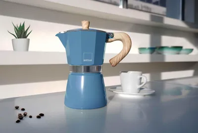 Produktbild von GNALI & ZANI | Espressokocher, VENEZIA, blau, 9 T.