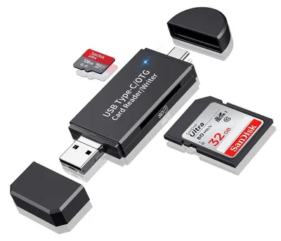Obrázek produktu pro Čtečka SD karet, 3 porty USB 2.0, adaptér Micro SD