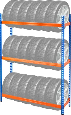 Image de Étagère de stockage de pneus VEVOR, support de pneus avec 3 étagères pour jusqu'à 18 pneus standard, support de pneus haute performance en métal avec distance réglable pour atelier de garage, capacité de charge 300 kg