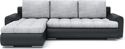 Produktbild von Ecksofa mit Schlaffunktion, 2 Bettkästen, TOKIO 230x155cm, Links, Hellgrau&Schwarz