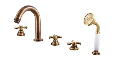 Obrázek produktu pro Slezák-RAV Vodovodní baterie vanová MORAVA STARÁ MOSAZ MK362PSM Barva: stará mosaz, Rozměr: 3/8''
