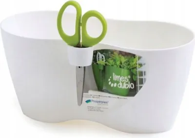 Obrázok produktu pre Kvetináč na Bylinky LIMES Dublo Biely 25 cm