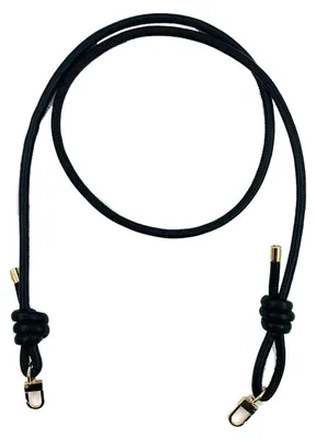 Productafbeelding van Leren schouderriem - Verstelbare tasriem met knoopdetail - 20 mm breed