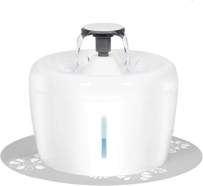 Produktbild von Katzenwasserspender 84oz/2.5L Katzenwasserspender Automatischer Haustierwasserspender mit 1 Filter,1 Schaumstofffilter und 1 Silikonpad für Katzen und Hunde (ohne Adapter)