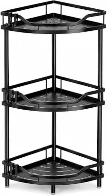 Produktbild von Drebauchsystem für Ecken, 3-Schichtes Duschregal mit Abflussdesign, ideal für Dusche und Waschbecken