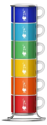 Produktbild von Bialetti TZZ110, Set, Gemischte Farben, Porzellan, Tasse, Universal, 6 Person(en)
