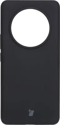 A black phone case with a circular cutout for the camera.