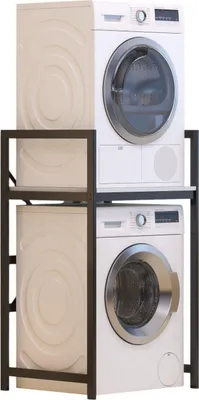 Produktbild von Skye Decor, C7 - White, Black, Waschmaschinenschrank, Weiß, Spanplatte, 70 x 116 x 60 cm