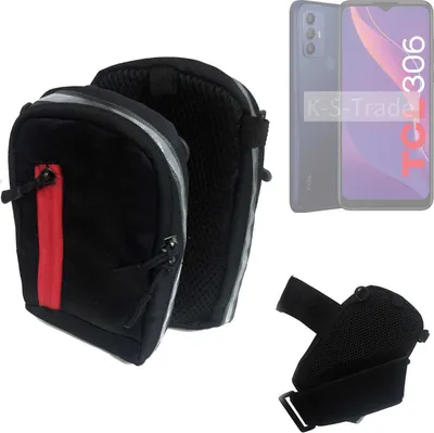 Produktbild von K-S-Trade Outdoor Gürteltasche Holster Umhängetasche kompatibel mit TCL 306 schwarz Handy Tasche Case travelbag Schutz Hülle Handy Hülle