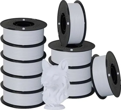 Obrázok produktu pre filament pre 3D tlačiarne, materiál PETG, priemer 1,75 mm, 10 kg biely