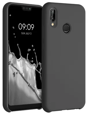 Produktbild von kwmobile Handyhülle für Huawei P20 Lite Hülle - Case Silikon - Kabelloses Laden - Schutzhülle Cover in Schwarz matt