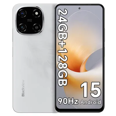 Produktbild von Blackview Color 6 Handy 24GB+128GB/2TBTF, Octa Core,Super PD 50MP Doke AI Fotoalbum,Android 15 Smartphone ohne vertrag, 6.67“,5000mAh,18W, Dual SIM