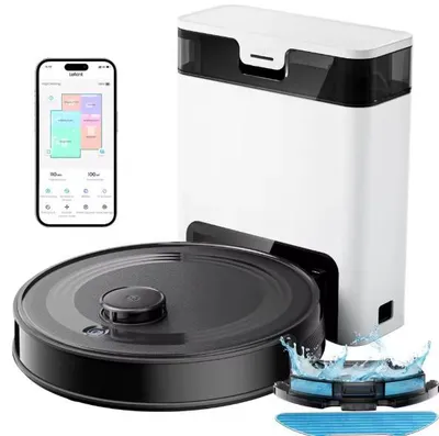 Obrázok produktu pre Robotický vysávač a mop Lefant M2 PRO, sací výkon 6000 Pa, inteligentné mapovanie pomocou LiDAR, ovládanie cez aplikáciu a hlasom, M2 PRO – čierny