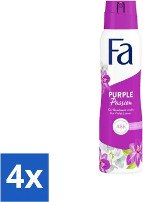 Produktbild von Fa Deodorant Spray Violet Leaves Passion 150 ml - Vorteilspack - 4 Stücke