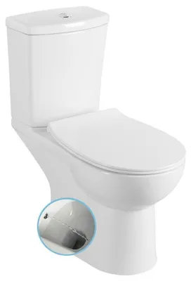 Image de Sapho Ceramics - WC combiné Kairo, avec bidet douche, bonde arrière, blanc PC106