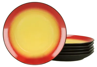 Obrázok produktu pre CreaTable, 24918, sýto červená farba, súprava tanierov pre 6 osôb, keramika