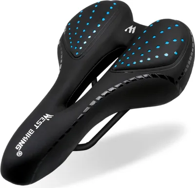 Produktbild von Bequemer Fahrradsattel , weich Gel Fahrradsitz, Hohl Ergonomisch Sport Tourensattel Gepolstert für Mountainbike Rennrad BMX Dirt MTB City E Bike