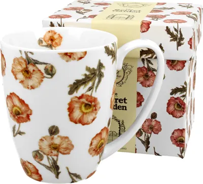 Produktbild von DUO FLORAL Klassischer Becher 380 ml WILD POPPIES New Bone China Porzellan