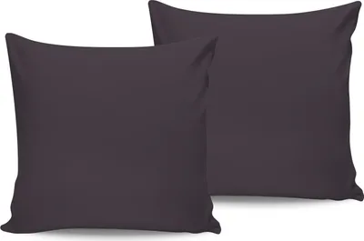 Produktbild von L'Essentiel Linge de Maison, De Dark Grey, Satin-Kissenbezug-Set (2-teilig) (DE), Dunkelgrau, 100 % Baumwollsatin, 80 x 80 cm