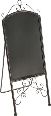 Obrázok produktu pre Kobolo Dekoračná tabuľa Reklamná tabuľa Stojanová tabuľa Zákaznícka zátka Bistro tabuľa - kov - 40x40x100 cm