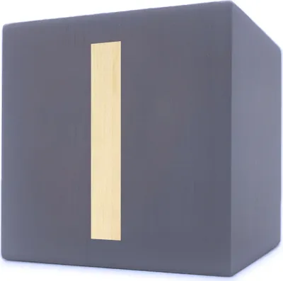Image de Lettre en bois cube, 5 x 5 cm, gris, lettre I