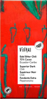 Produktbild von HORKÁ ČOKOLÁDA S CHILI100 g - VIVANI