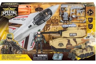 Produktbild von Militärset mit Kampfflugzeug, Panzer und Soldatenfigur