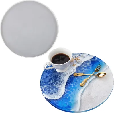 Produktbild von Große Silikon-Gießformen - 30 cm - für Untersetzer und Tabletts - 2 Stück