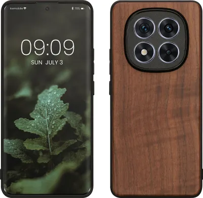 Image de kwmobile Housse compatible avec Xiaomi Redmi Note 14 Pro+ 5G / Redmi Note 14 Pro Plus 5G Housse - Holz Case - antichoc Handy Cover - TPU Handyhülle in