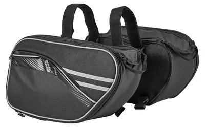Zdjęcie produktu dla Torba motocyklowa SucceBuy, pojemność 15 l x 2, kieszeń boczna z wodoodporną osłoną przeciwdeszczową i paskami, pasująca do różnych modeli motocykli, torba na akcesoria motocyklowe