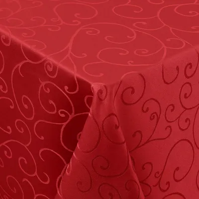 Produktbild von Tischdecke Rechteckig 130 x 200 cm Rot Abwaschbar Jacquard Polyester